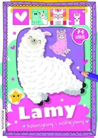 Bezpieczne zakupy Lamy. Kolorujemy i naklejamy