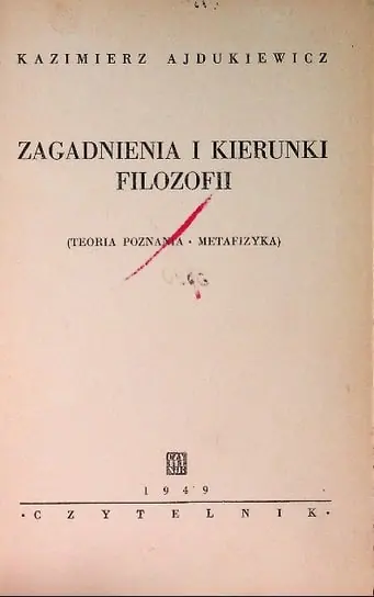 Najlepsza cena Zagadnienia i kierunki filozofii, 1949 r.