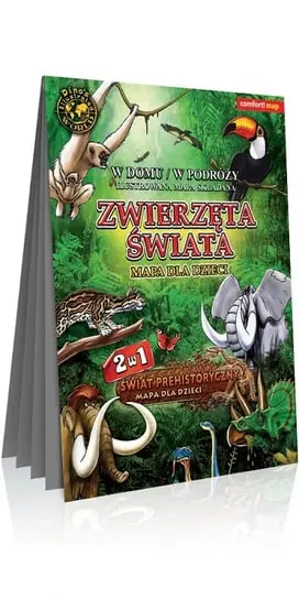 Oferta limitowana Zwierzęta świata i świat prehistoryczny. Mapa dla dzieci 2w1