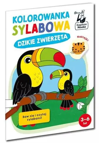 KAPITAN NAUKA. KOLOROWANKA SYLABOWA. DZIKIE ZWIERZ Bestseller