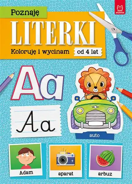 Łatwy zwrot POZNAJĘ LITERKI. KOLORUJĘ I WYCINAM