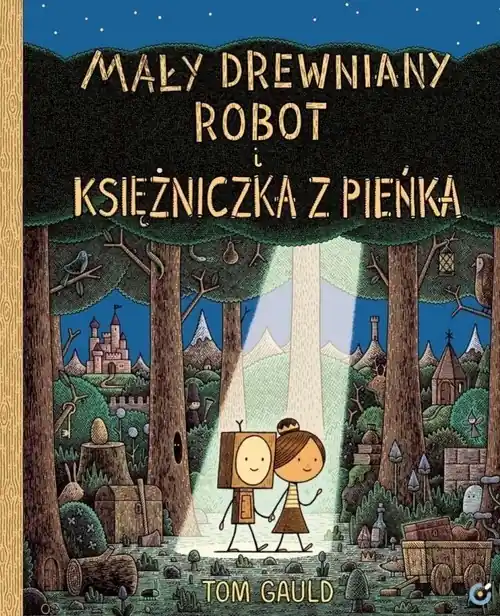 Mały drewniany robot i księżniczka z pieńka Tylko dziś