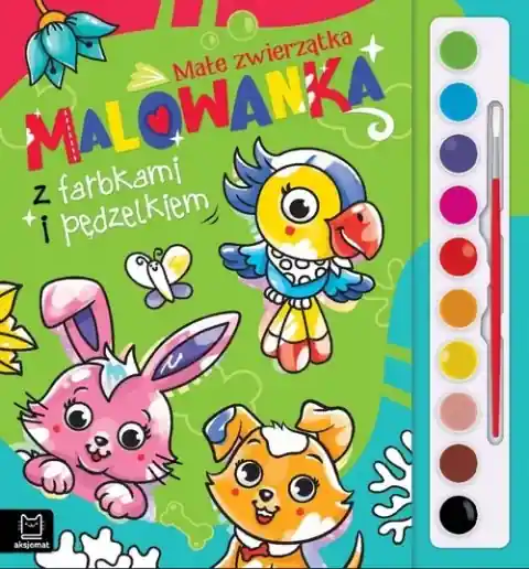 Malowanka z farbkami i pędzelkiem. Małe zwierzątka Zamów dziś