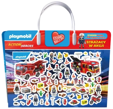 Bezpieczne zakupy Playmobil Action Heroes. Kocham naklejać - praca zbiorowa